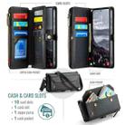 For Samsung Galaxy S24 FE 5G CaseMe C36 Card Slots Zipper Wallet RFID Anti-theft Leather Phone Case(Black) - 2