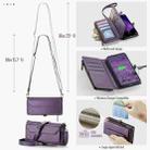 For Samsung Galaxy S24 FE 5G CaseMe C36 Card Slots Zipper Wallet RFID Anti-theft Leather Phone Case(Purple) - 3