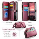 For Samsung Galaxy A56 5G CaseMe C36 Card Slots Zipper Wallet RFID Anti-theft Leather Phone Case(Red) - 2