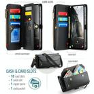 For Samsung Galaxy A56 5G CaseMe C36 Card Slots Zipper Wallet RFID Anti-theft Leather Phone Case(Black) - 2