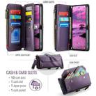 For Samsung Galaxy S25 Edge 5G CaseMe C36 Card Slots Zipper Wallet RFID Anti-theft Leather Phone Case(Purple) - 2