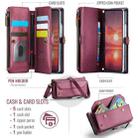 For Samsung Galaxy Z Fold7 CaseMe C36 Card Slots Zipper Wallet RFID Anti-theft Leather Phone Case(Red) - 2