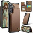 For Samsung Galaxy S24 FE 5G CaseMe C22 Card Slots Holder RFID Anti-theft Phone Case(Brown) - 1