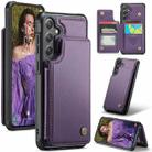 For Samsung Galaxy S24 FE 5G CaseMe C22 Card Slots Holder RFID Anti-theft Phone Case(Purple) - 1