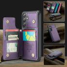 For Samsung Galaxy S24 FE 5G CaseMe C22 Card Slots Holder RFID Anti-theft Phone Case(Purple) - 2