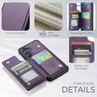 For Samsung Galaxy S24 FE 5G CaseMe C22 Card Slots Holder RFID Anti-theft Phone Case(Purple) - 3