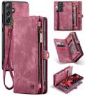 For Samsung Galaxy S24 FE 5G CaseMe 008 Detachable Multifunctional Leather Phone Case(Wine) - 1