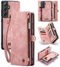 For Samsung Galaxy S24 FE 5G CaseMe 008 Detachable Multifunctional Leather Phone Case(Pink) - 1