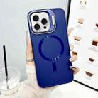 For iPhone 16 Pro Max CD Texture Frosted MagSafe Lens Holder Phone Case(Blue) - 1