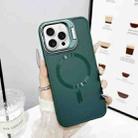 For iPhone 16 Pro Max CD Texture Frosted MagSafe Lens Holder Phone Case(Green) - 1