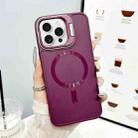 For iPhone 16 Pro CD Texture Frosted MagSafe Lens Holder Phone Case(Red) - 1