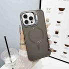 For iPhone 16 Pro CD Texture Frosted MagSafe Lens Holder Phone Case(Gray) - 1