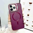 For iPhone 11 Pro Max CD Texture Frosted MagSafe Lens Holder Phone Case(Red) - 1