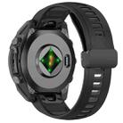 For Garmin Fenix 8 AMOLED 43mm Two Color Magnetic Silicone Watch Band(Black+Gray) - 2