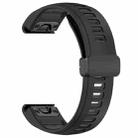 For Garmin Fenix 8 AMOLED 43mm Two Color Magnetic Silicone Watch Band(Black+Gray) - 3