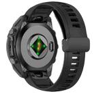 For Garmin Fenix 8 AMOLED 43mm Two Color Magnetic Silicone Watch Band(Black) - 2