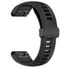 For Garmin Fenix 8 AMOLED 43mm Two Color Magnetic Silicone Watch Band(Black) - 3