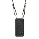 For Samsung Galaxy S24 5G Vintage Leather PC Back Cover Phone Case with Crossbody Strap(Black) - 3