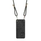 For Samsung Galaxy S23 FE 5G Vintage Leather PC Back Cover Phone Case with Crossbody Strap(Black) - 3