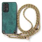 For Samsung Galaxy S23 FE 5G Vintage Leather PC Back Cover Phone Case with Crossbody Strap(Green) - 2