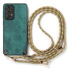 For Samsung Galaxy A50 / A50s Vintage Leather PC Back Cover Phone Case with Crossbody Strap(Green) - 2
