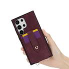 For Samsung Galaxy S24+ 5G Skin Card Bag Crossbody Lanyard Phone Case(Red) - 2