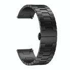 For Garmin Forerunner 265 Music Titanium Alloy 22mm Metal Watch Band(Black) - 3