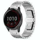 For Garmin Vivoactive 4 Titanium Alloy 22mm Metal Watch Band(Silver) - 1