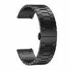 For Samsung Galaxy Gear S3 Frontier Titanium Alloy 22mm Metal Watch Band(Black) - 3