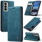 For OPPO Reno12 5G Global CaseMe 013 Multifunctional Horizontal Flip Leather Phone Case(Blue) - 1