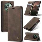 For OPPO Reno12 F /12 FS 5G CaseMe 013 Multifunctional Horizontal Flip Leather Phone Case(Coffee) - 1
