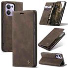 For OPPO Reno13 F 4G / 5G CaseMe 013 Multifunctional Horizontal Flip Leather Phone Case(Coffee) - 1