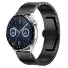 For Huawei Watch GT3 46mm Titanium Alloy 22mm Metal Watch Band(Black) - 1