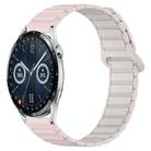 For Huawei Watch GT3 42mm Dual Color Magnetic Buckle 20mm Silicone Watch Band(Pink+Starlight) - 1