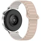 For Huawei Watch GT3 42mm Dual Color Magnetic Buckle 20mm Silicone Watch Band(Milk Tea+Rocky White) - 2