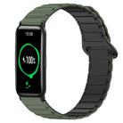 For Honor Watch ES Dual Color Magnetic Buckle 20mm Silicone Watch Band(Green+Black) - 1