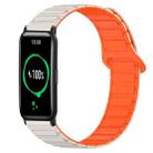 For Honor Watch ES Dual Color Magnetic Buckle 20mm Silicone Watch Band(Stralight+Orange) - 1