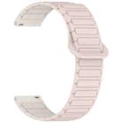 For Honor Magic Watch2 42mm Dual Color Magnetic Buckle 20mm Silicone Watch Band(Pink+Starlight) - 3