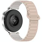 For Honor Magic Watch2 42mm Dual Color Magnetic Buckle 20mm Silicone Watch Band(Milk Tea+Rocky White) - 2