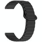 For Honor Magic Watch2 42mm Dual Color Magnetic Buckle 20mm Silicone Watch Band(Black) - 3