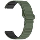For Honor Magic Watch2 42mm Dual Color Magnetic Buckle 20mm Silicone Watch Band(Green+Black) - 3