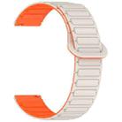 For Honor Magic Watch2 42mm Dual Color Magnetic Buckle 20mm Silicone Watch Band(Stralight+Orange) - 3