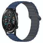 For Honor Magic Watch2 42mm Dual Color Magnetic Buckle 20mm Silicone Watch Band(Blue+Grey) - 1