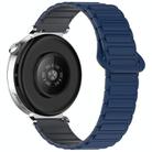 For Honor Magic Watch2 42mm Dual Color Magnetic Buckle 20mm Silicone Watch Band(Blue+Grey) - 2