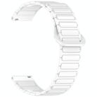 For Honor Magic Watch2 42mm Dual Color Magnetic Buckle 20mm Silicone Watch Band(White) - 3