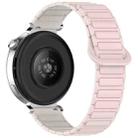 For Amazfit Active 20mm Dual Color Magnetic Buckle Silicone Watch Band(Pink+Starlight) - 2