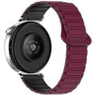 For Amazfit Active 20mm Dual Color Magnetic Buckle Silicone Watch Band(Wine Red+Black) - 2
