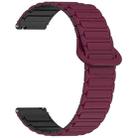 For Amazfit Active 20mm Dual Color Magnetic Buckle Silicone Watch Band(Wine Red+Black) - 3