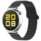 For Amazfit Active 20mm Dual Color Magnetic Buckle Silicone Watch Band(Black) - 1