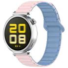 For Amazfit Active 20mm Dual Color Magnetic Buckle Silicone Watch Band(Pink+Blue) - 1